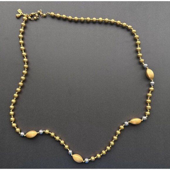 Vintage Ball Beaded Red Pink Orange Gold Tone And Clear Matte Necklaces Set Of 5 - Picture 6 of 11